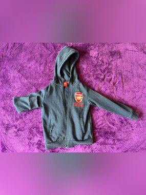 Arsenal Kids Grey Zip-Up Hoodie